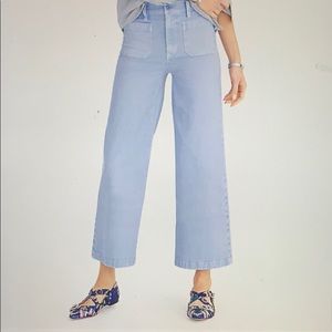 Jcrew Point Sur washed wide leg crop pant size 29